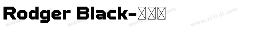 Rodger Black字体转换
